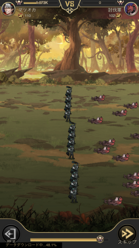 モテモテ魔王の異世界冒険録のバトル画面