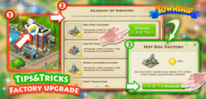 タウンシップの産業学会のレベル上げの優先・コイン・列車について。