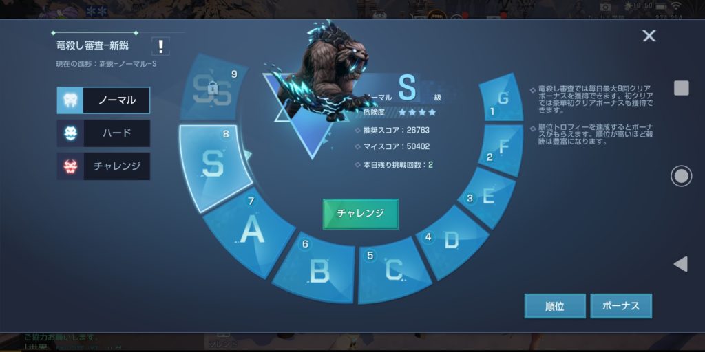 コードドラゴンブラッド 竜殺し審査
