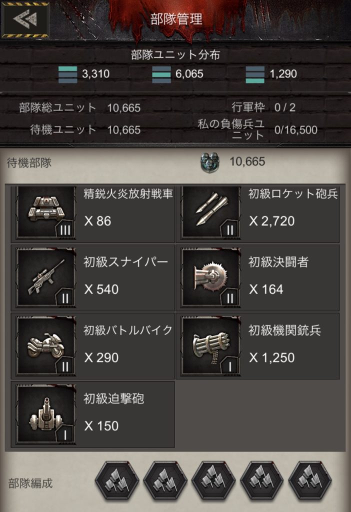 エイジオブジットの部隊管理
