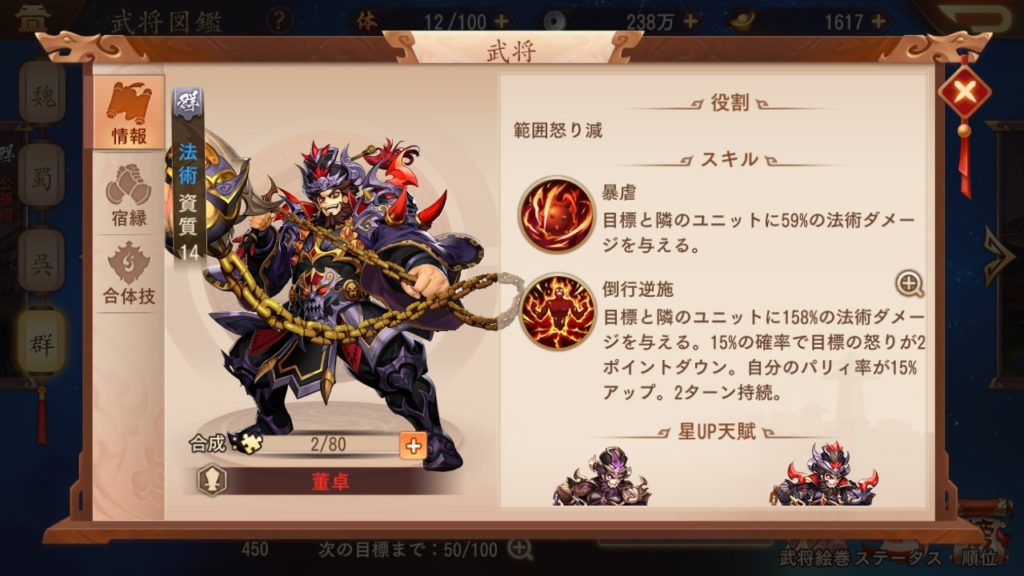 三国志ブラストの董卓