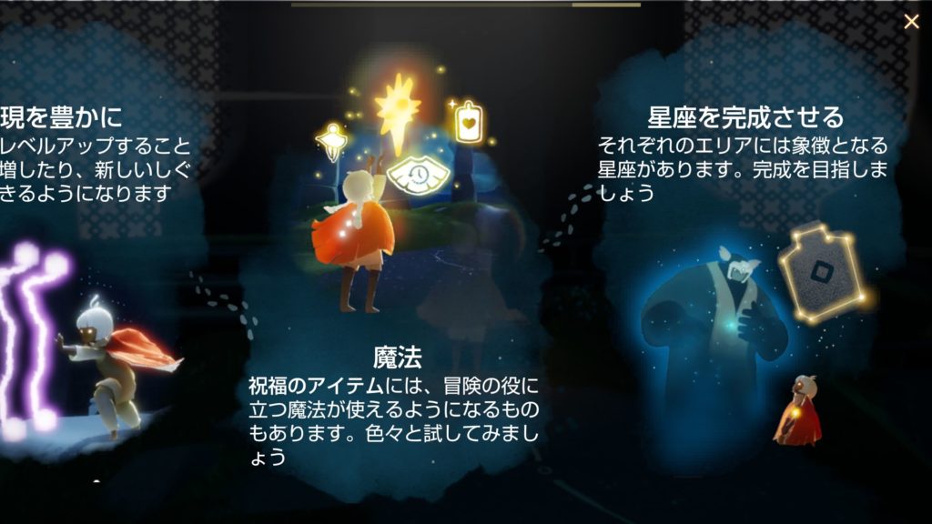 数々の儀式をこなすことで星座は完成させる。