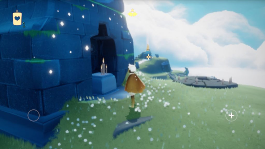 火をともして礼拝する様子。（草原にて）