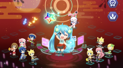 初音ミクタップワンダーのライブ中、星が現れる