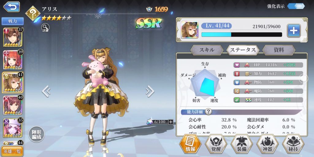 メガミヒストリアのアリス