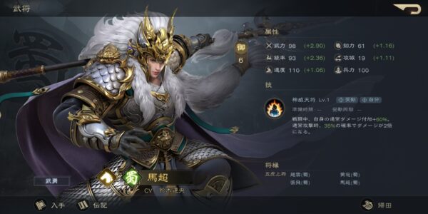 覇王の業の馬超