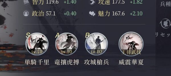 今三国志の武技スロット