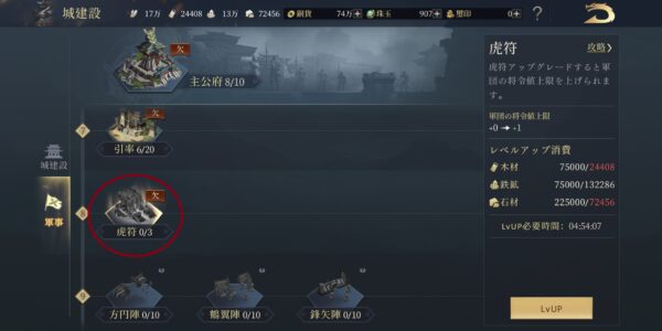 今三国志の虎符