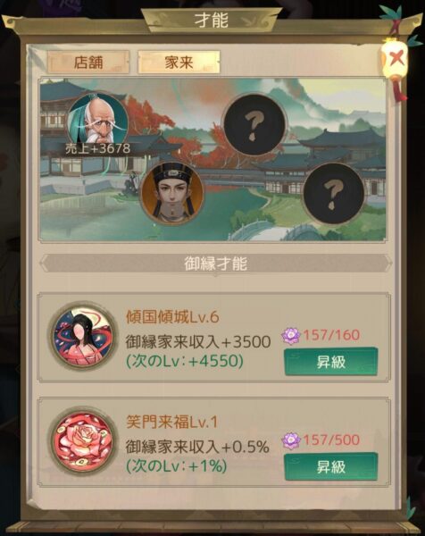 商人放浪記の美女の才能