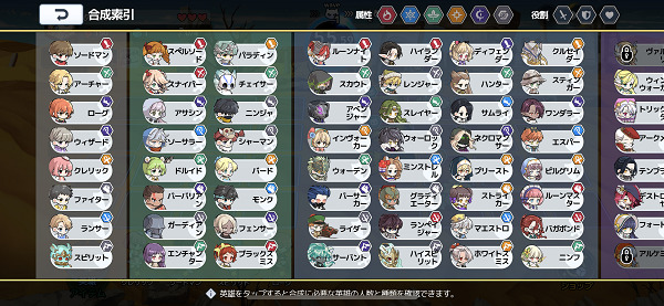 アルカナタクティクス 合成索引