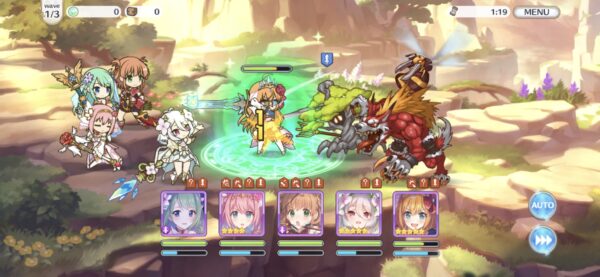 プリコネ　バトル画面　速度倍速