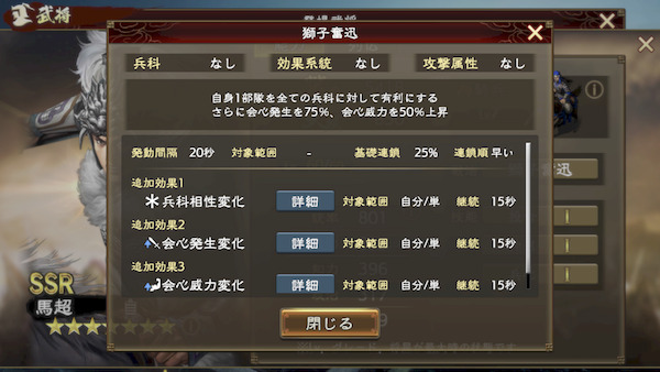 三国志　覇道の編成・陣形・劉備