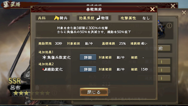 三国志 覇道の編成・陣形・呂布