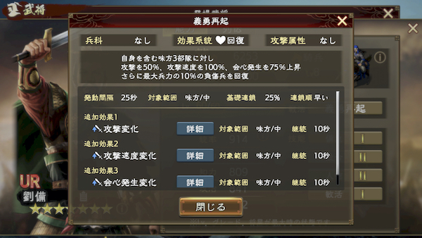 三国志　覇道の編成・陣形・劉備