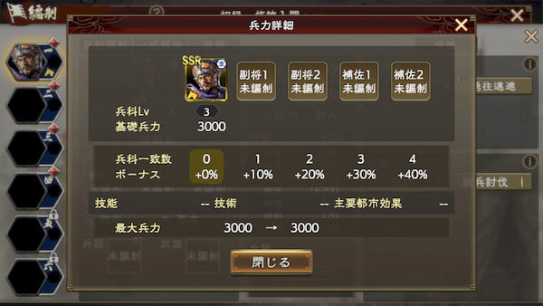 三国志　覇道の編成・陣形・張遼