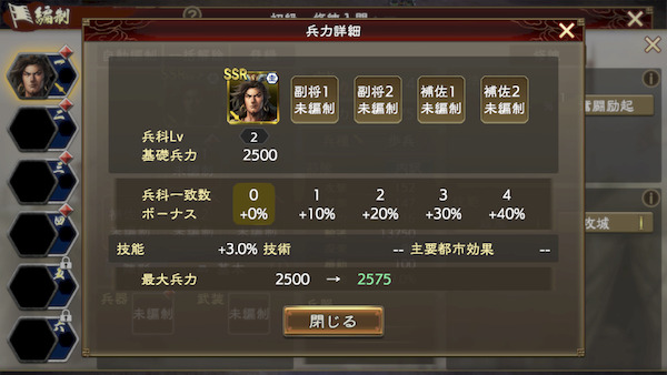 三国志　覇道の編成・陣形・馬超