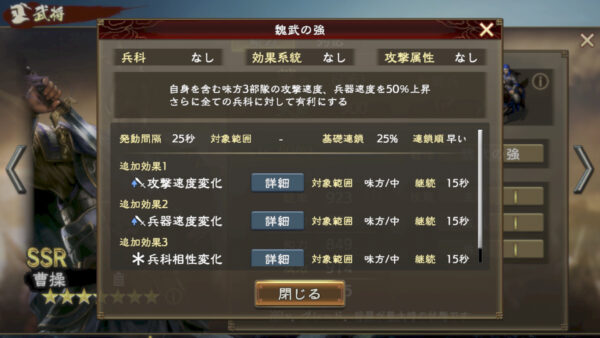 三国志 覇道の編成・陣形・曹操
