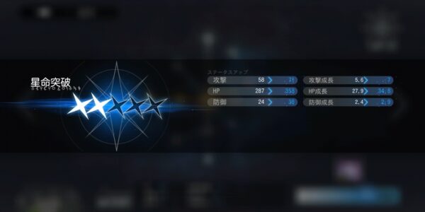 ソウルタイドの強化画面