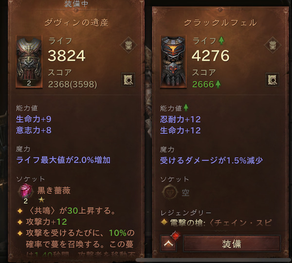 ディアブロ イモータル装備