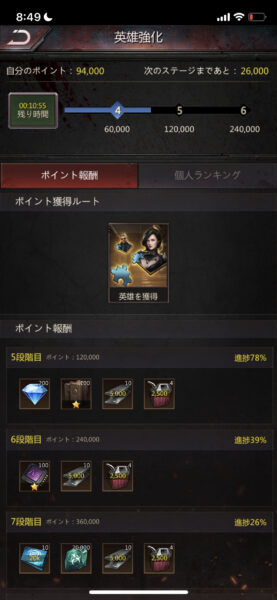 パズルアンドサバイバル(パズサバ)英雄強化