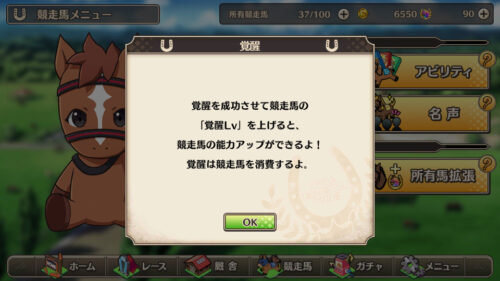 競馬伝説PRIDE　覚醒について