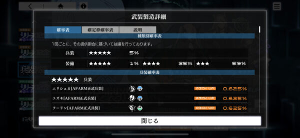 ブラックロックシューター　ガチャの排出率