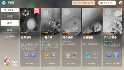 カバラの伝説 突破素材の入手方法