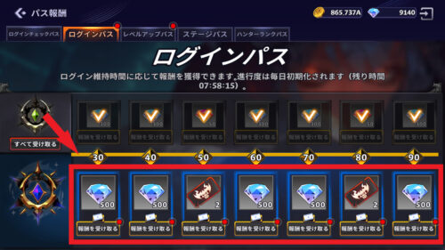 Devil Hunter Idle　広告動画視聴の報酬