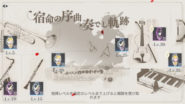 takt op.(タクトオーパス) レベルアップ報酬