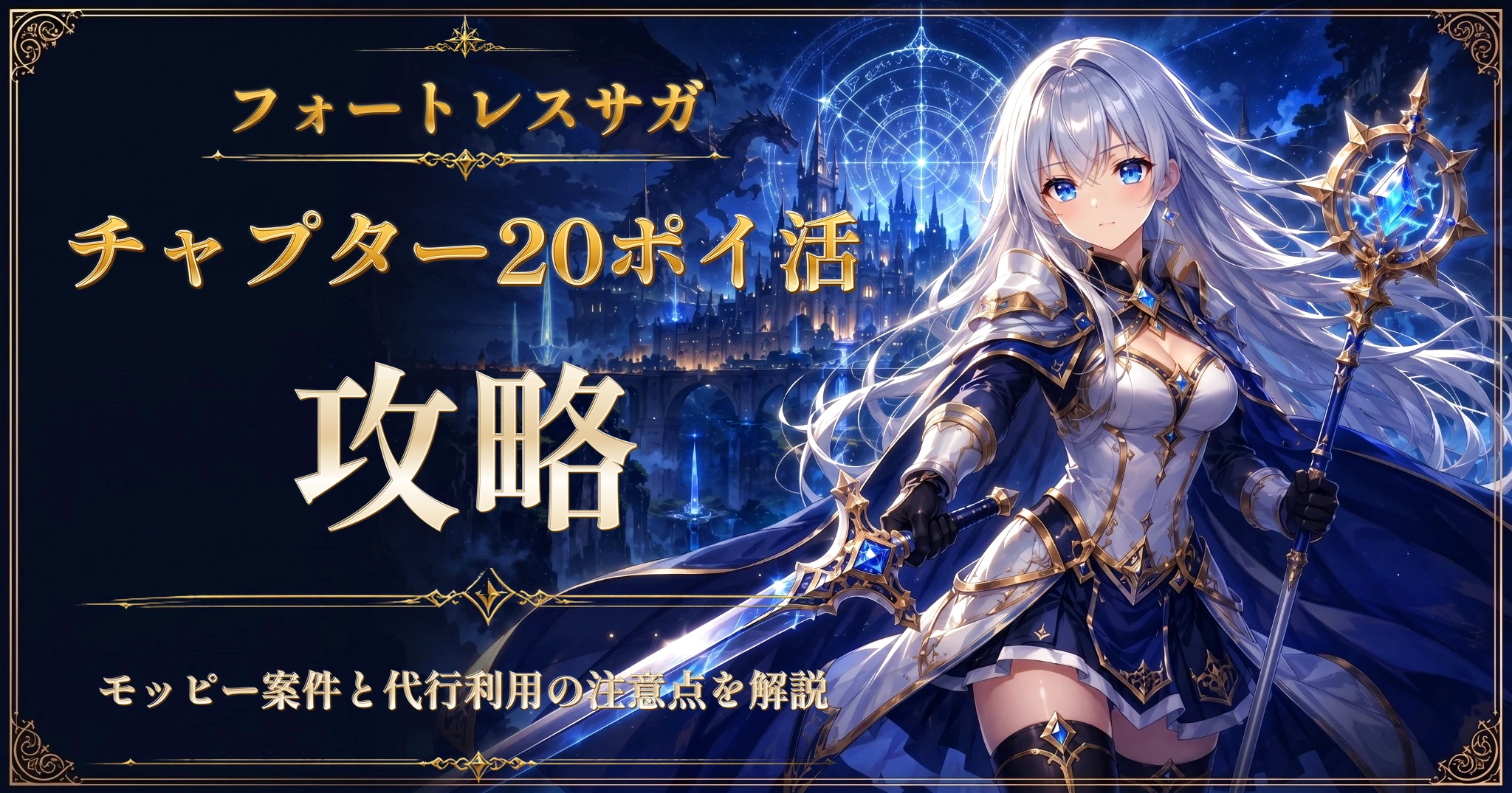 フォートレスサガ チャプター20 ポイ活攻略｜モッピー案件と代行利用の注意点を解説