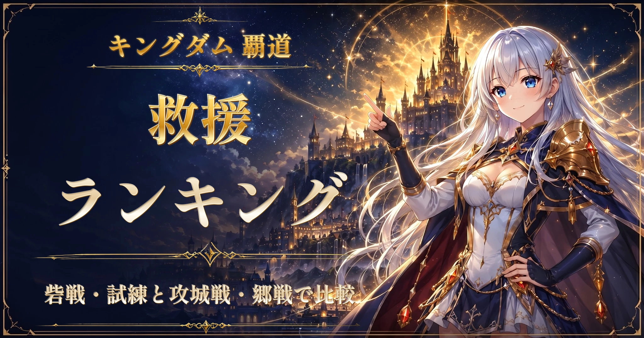 キングダム 覇道の救援ランキング｜砦戦・試練と攻城戦・郷戦で比較