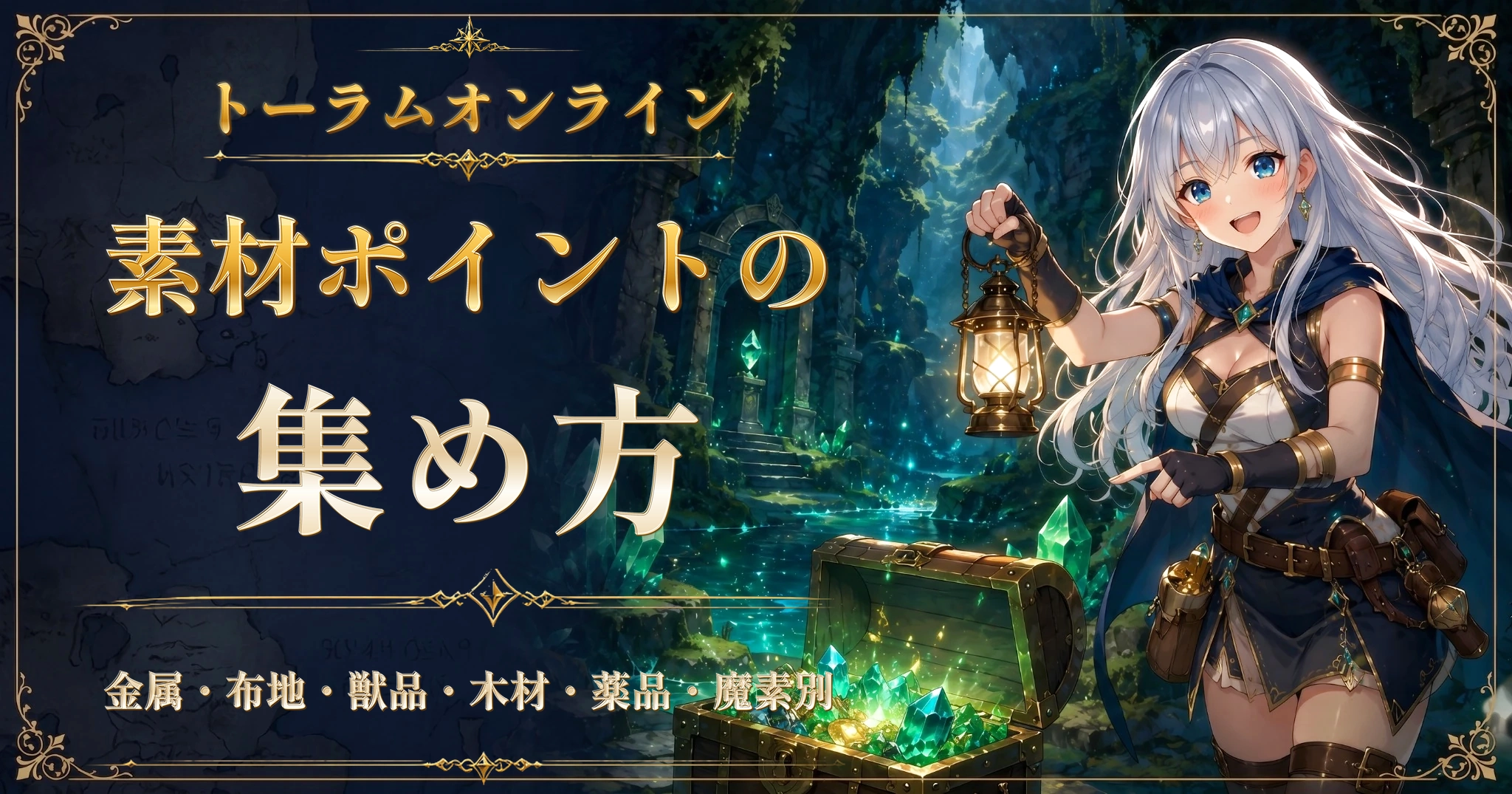 トーラムオンラインの素材ポイントの集め方|金属・布地・獣品・木材・薬品・魔素別