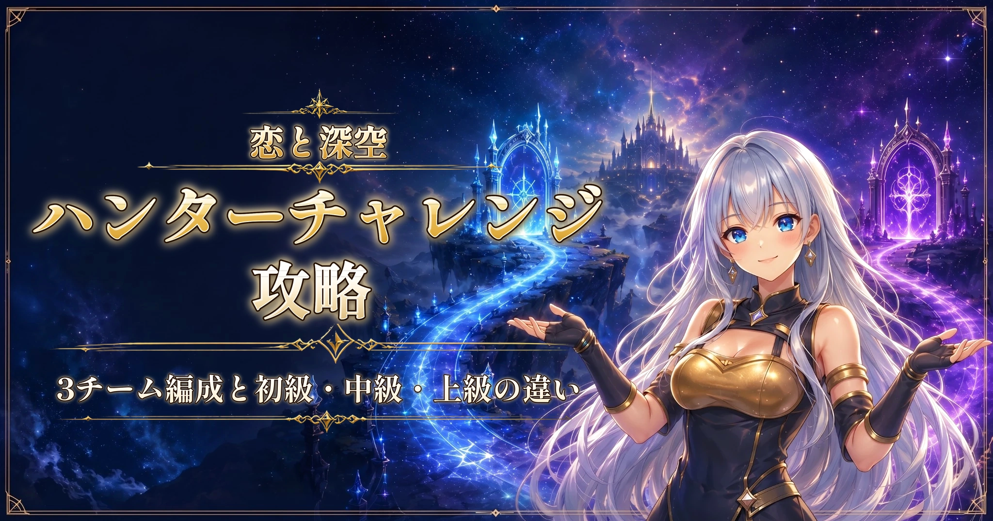 恋と深空のハンターチャレンジ攻略｜3チーム編成と初級・中級・上級の違い