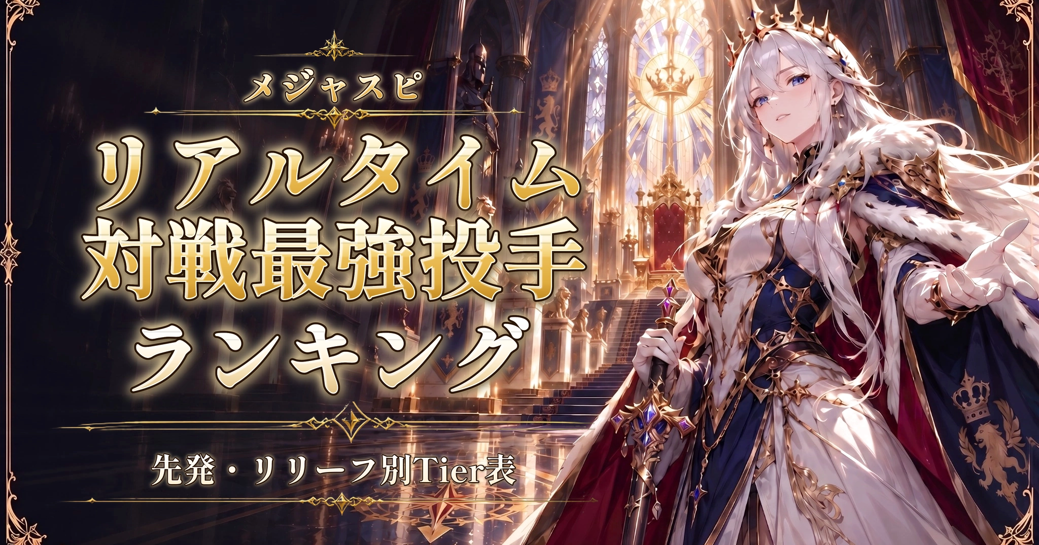 メジャスピのリアルタイム対戦最強投手ランキング｜先発・リリーフ別Tier表