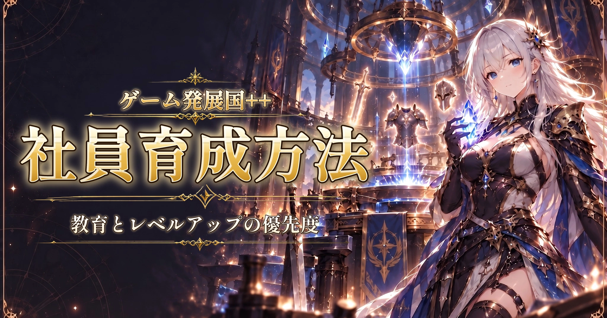 ゲーム発展国++の社員育成方法｜教育とレベルアップの優先度