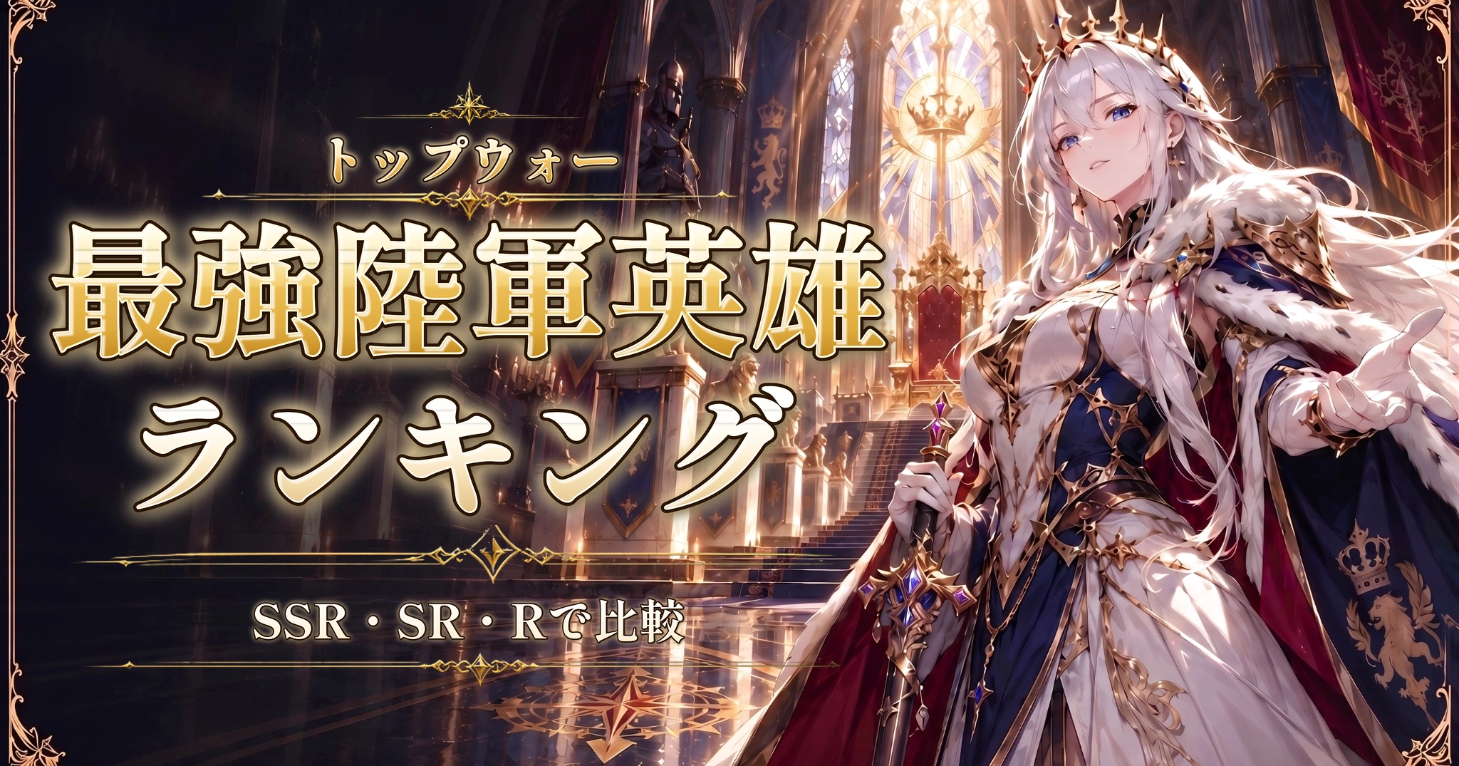 トップウォーの最強陸軍英雄ランキング｜SSR・SR・Rで比較