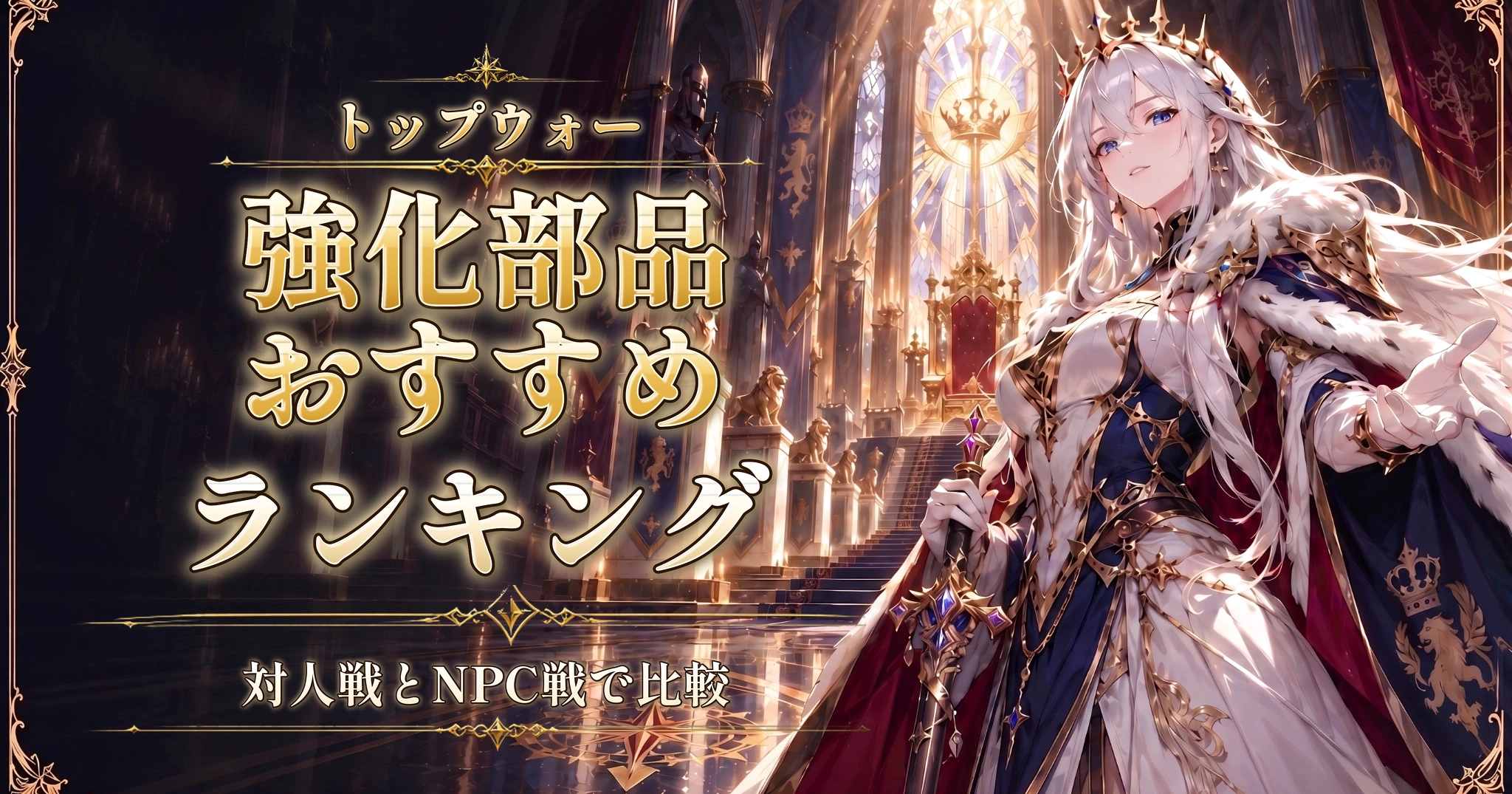 トップウォーの強化部品おすすめランキング｜対人戦とNPC戦で比較