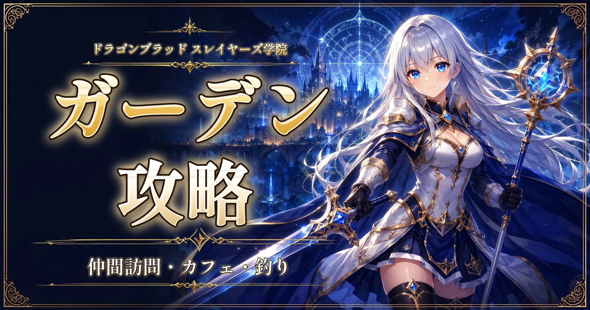 ドラゴンブラッド スレイヤーズ学院のガーデン攻略｜仲間訪問・カフェ・釣り