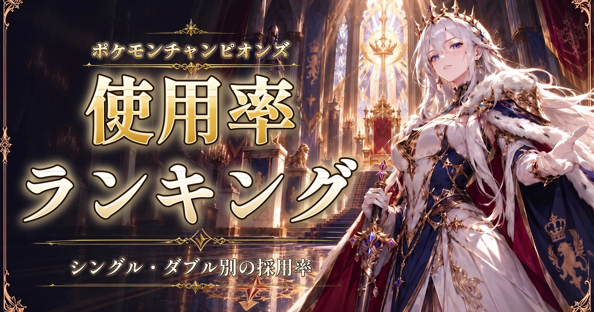 ポケモンチャンピオンズの使用率ランキング｜シングル・ダブル別の採用率