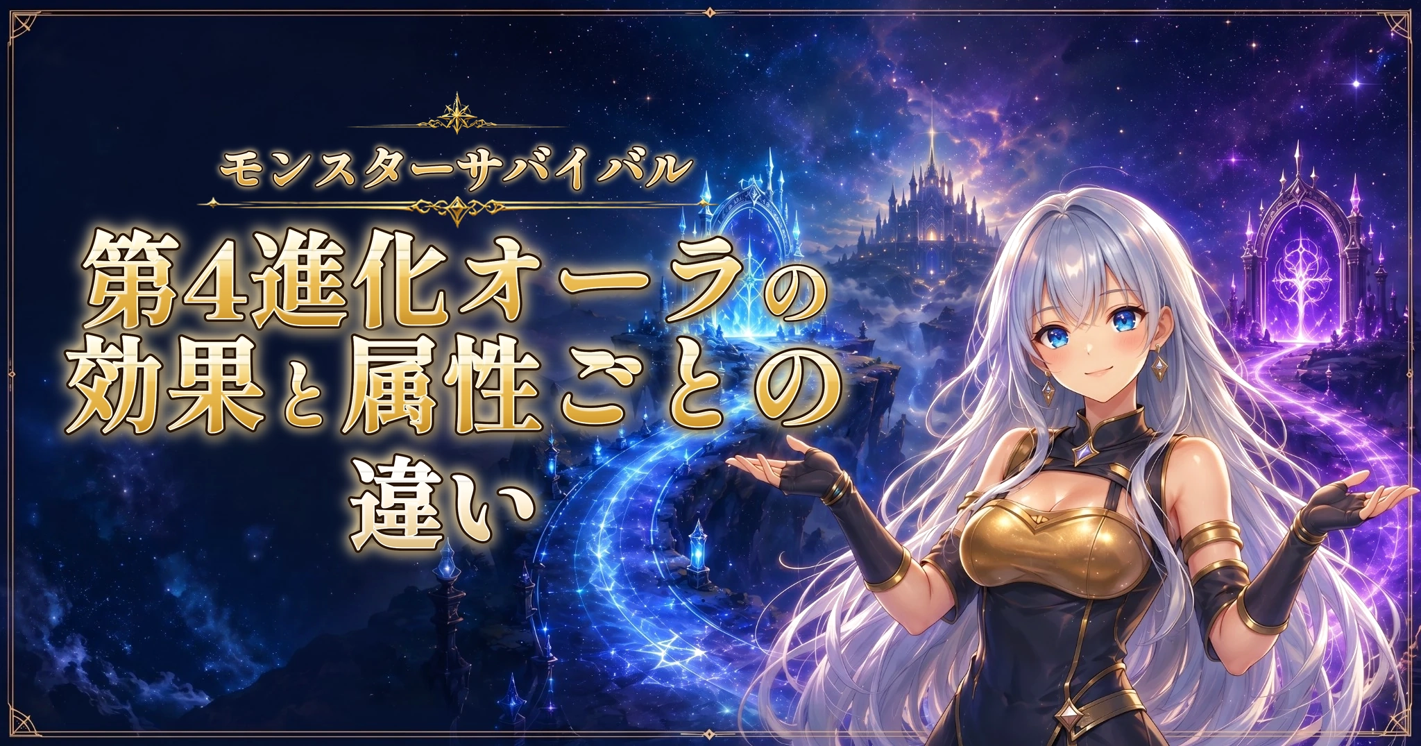 モンスターサバイバルの第4進化オーラの効果と属性ごとの違い