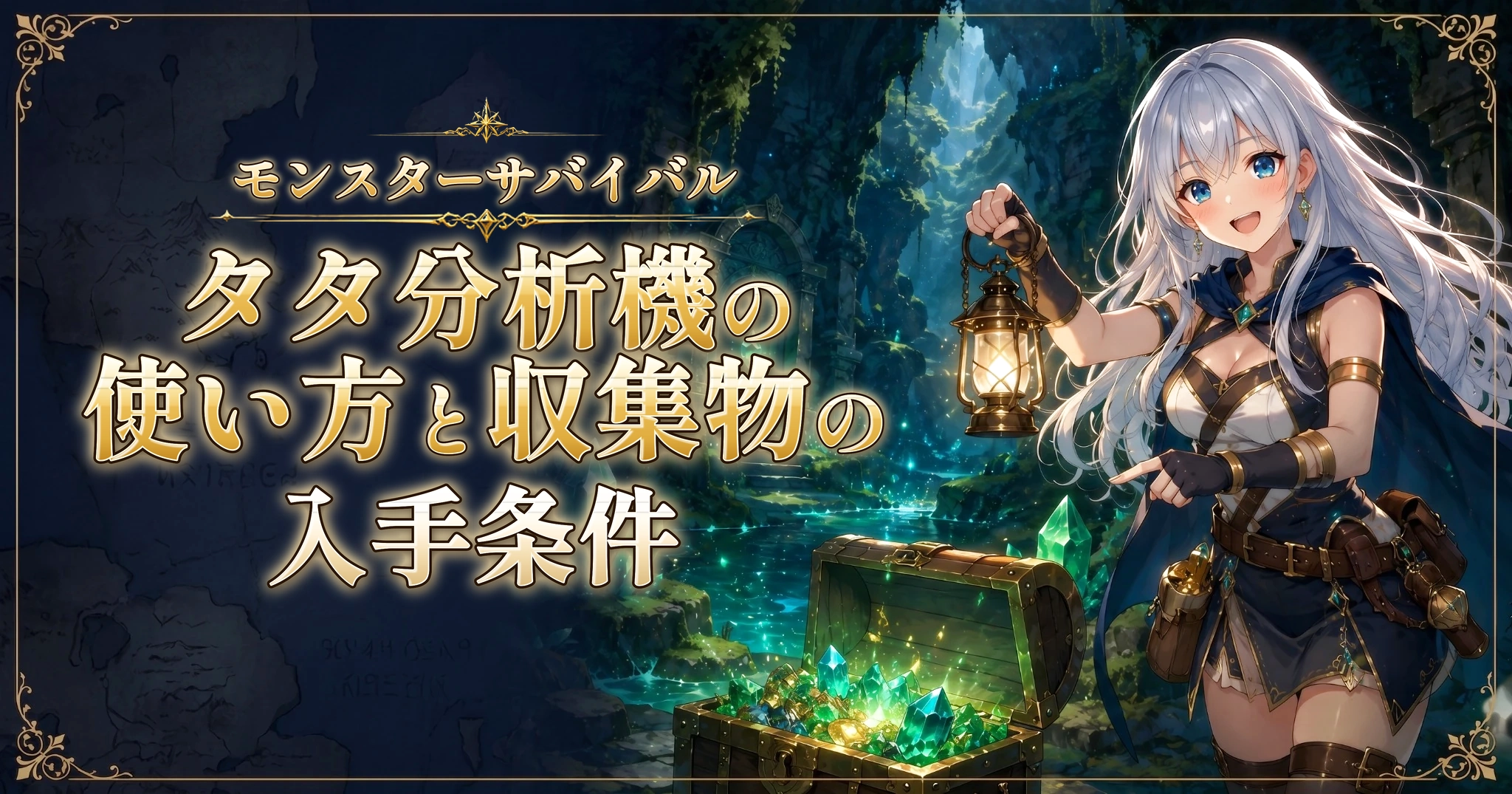 モンスターサバイバルのタタ分析機の使い方と収集物の入手条件