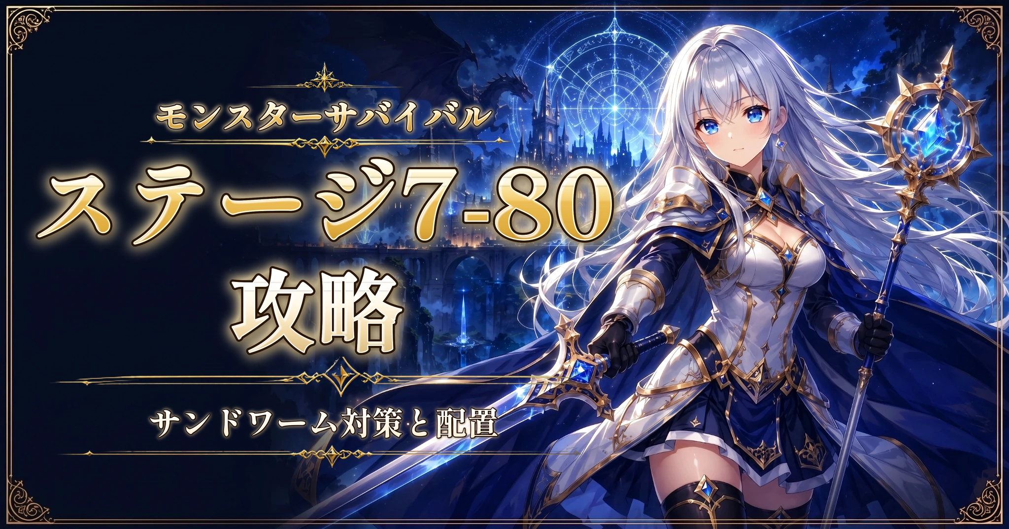 モンスターサバイバルのステージ7-80攻略｜サンドワーム対策と配置