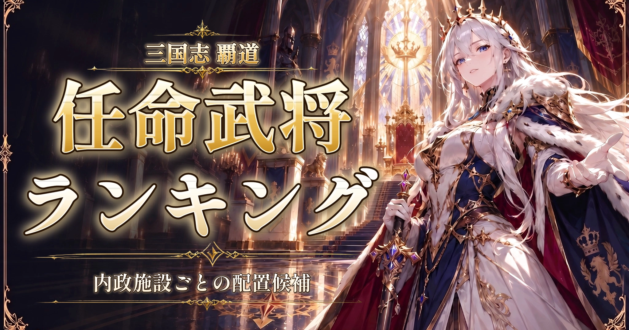 三国志 覇道の任命武将ランキング｜内政施設ごとの配置候補